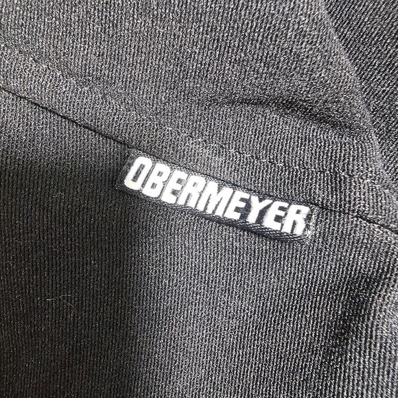 Vintage Obermeyer Black Wool Ski Bibs Size Large PTP 15 Waist 14.5 Length IS 29 - Picture 6 of 11